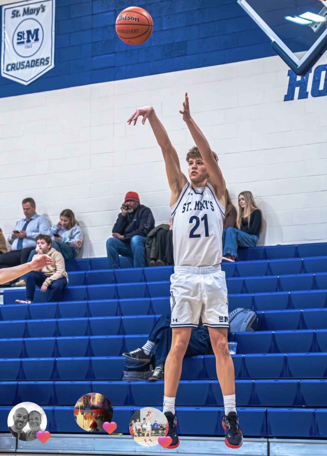 Tai Zimmerman following through on a jump shot